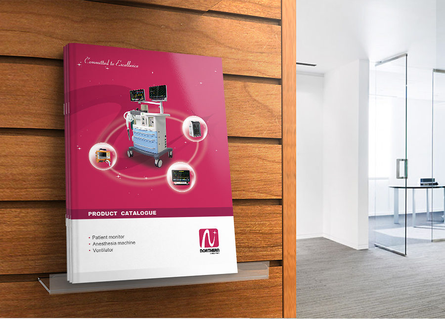 監(jiān)護儀外銷畫冊設(shè)計 醫(yī)療設(shè)備品牌視覺傳達的藝術(shù)